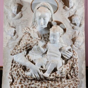 S3703 Madonna z Dzieciątkiem i cherubami, Relief, XIX w.