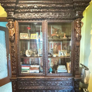 S4062 Neorenesansowa biblioteka z kariatydami, XIX/XX w.