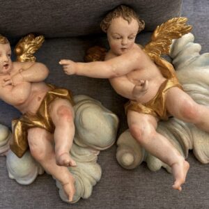 S4097 Para barokowych aniołów, Rzeźby, XVIII w.
