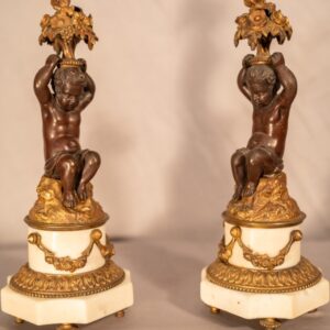 S4135 2 x Putto niosące kwiaty, Rzeźby, XIX w.