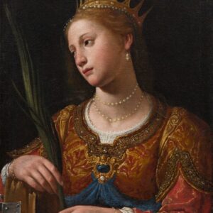 S4290 Święta Katarzyna Aleksandryjska, Olej na płótnie, XVII w.