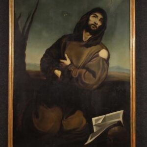 S4292 Święty Franciszek z Asyżu, Duży olej na płótnie, XIX w.