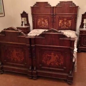 S4328 Para łóżek + szafki nocne, XX w.