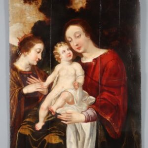 S4349 Mistyczne małżeństwo św. Katarzyny, Olej na drewnie, XVI w.