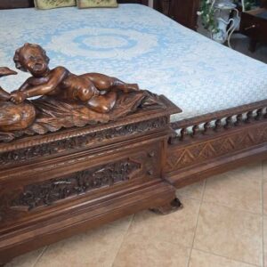 S4451 Łoże z aniołem i kaczką, XIX w.