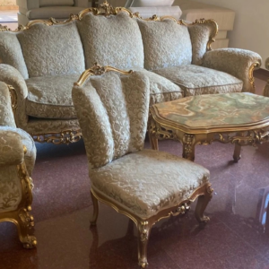 S4566 Barokowy zestaw wypoczynkowy w stylu Ludwika XV, XX w.