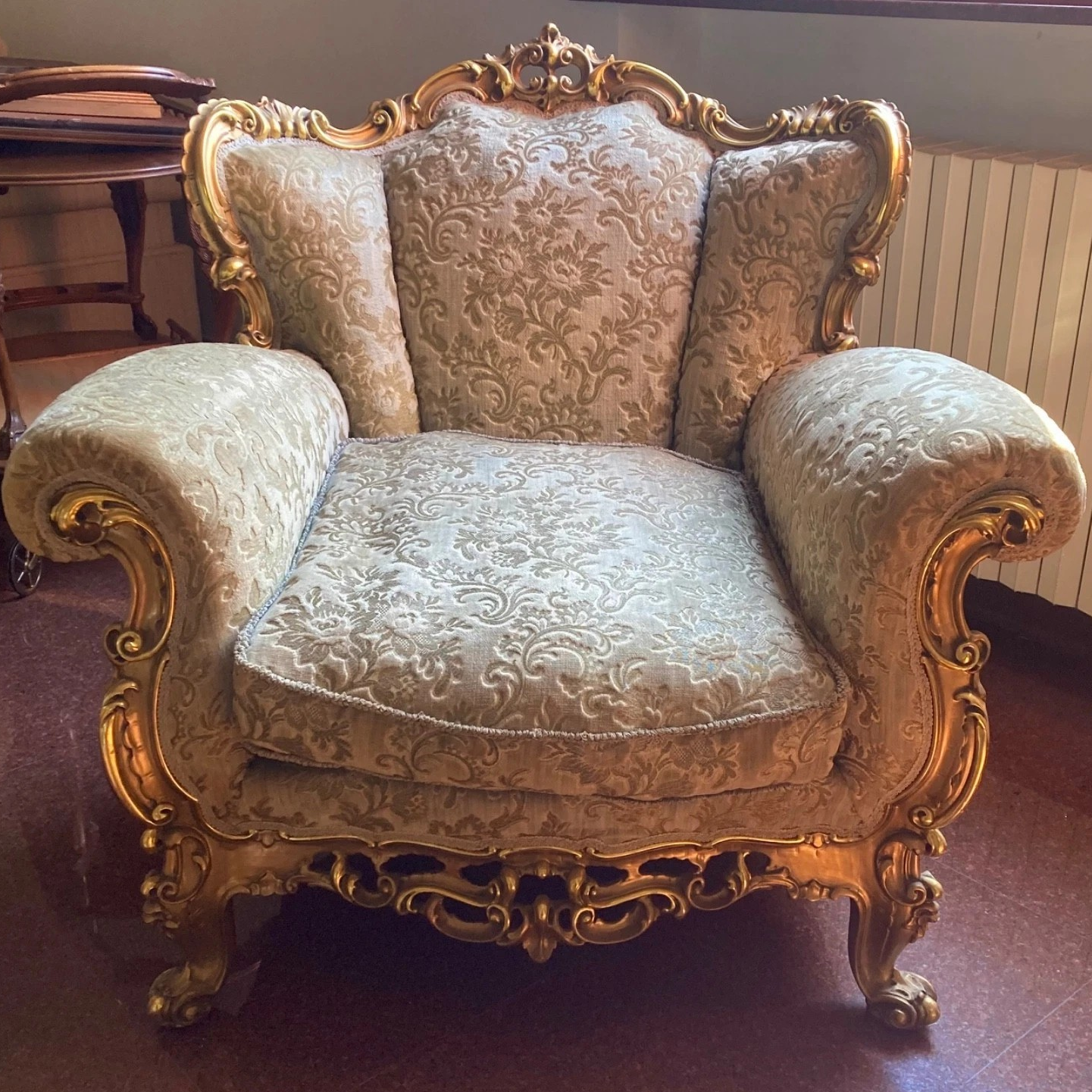 S4566 Barokowy zestaw wypoczynkowy w stylu Ludwika XV, XX w. - obrazek 4