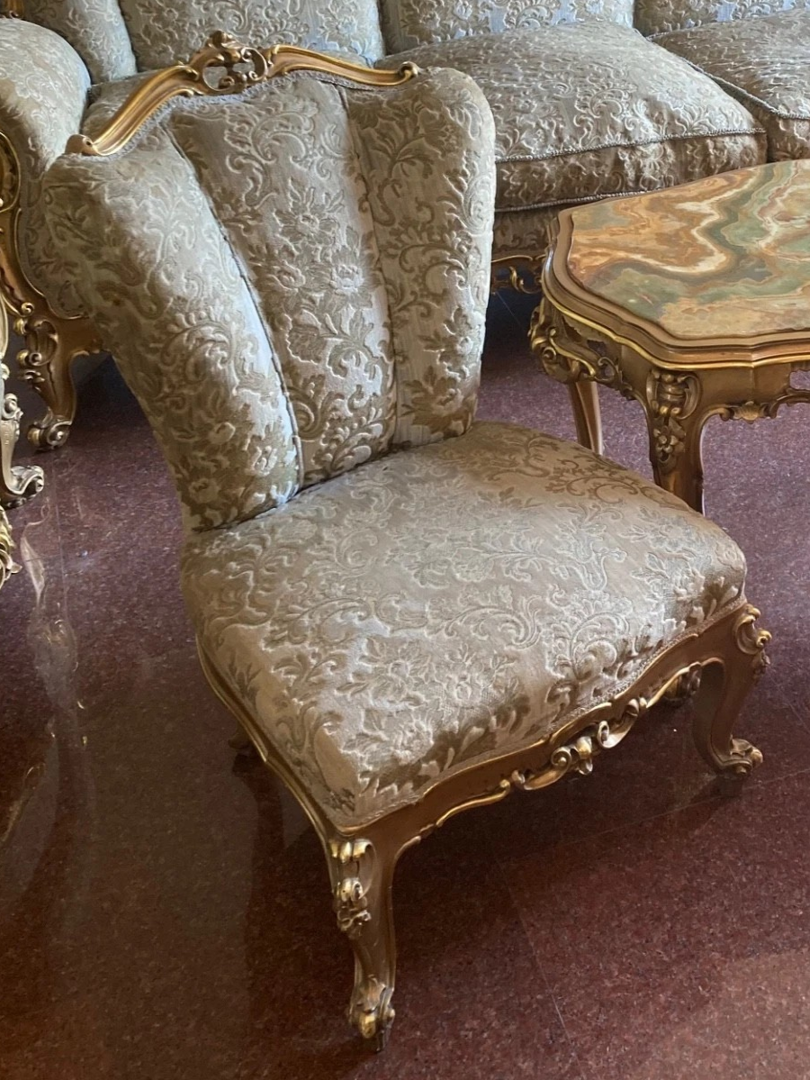 S4566 Barokowy zestaw wypoczynkowy w stylu Ludwika XV, XX w. - obrazek 5