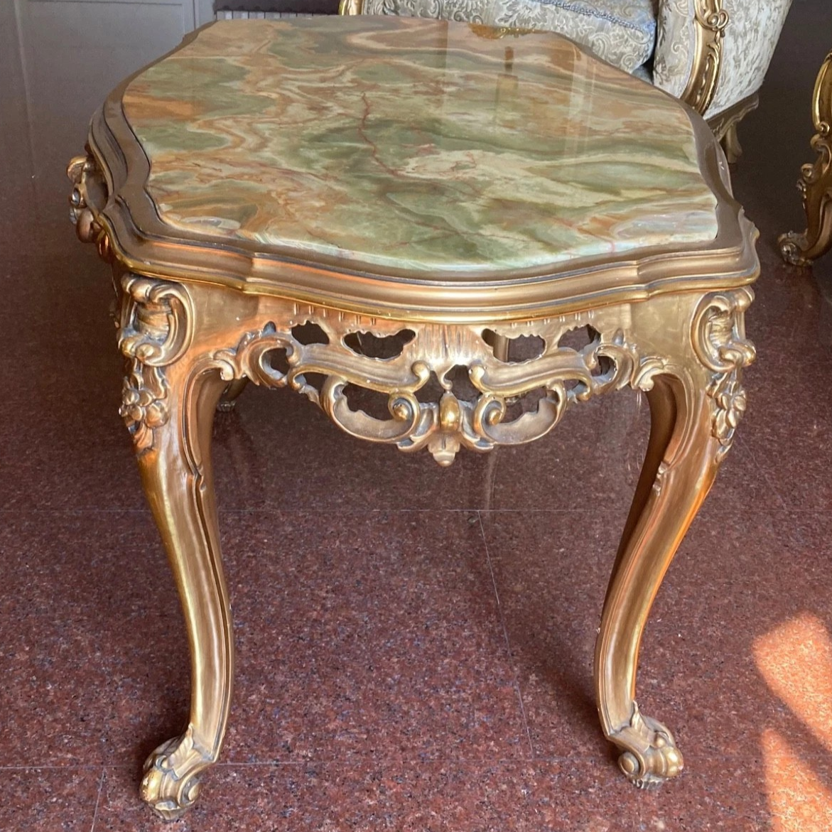 S4566 Barokowy zestaw wypoczynkowy w stylu Ludwika XV, XX w. - obrazek 7