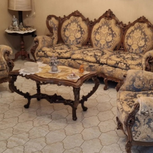 S4568 Barokowy zestaw wypoczynkowy w stylu Ludwika XV, XX w.