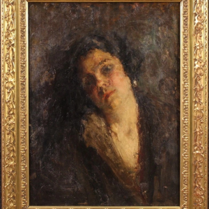 S54 Portret kobiety, Olej na płótnie, XIX/XX w.