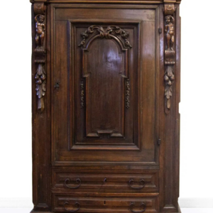 S765 Neorenesansowa szafa z atlantami, XIX w.