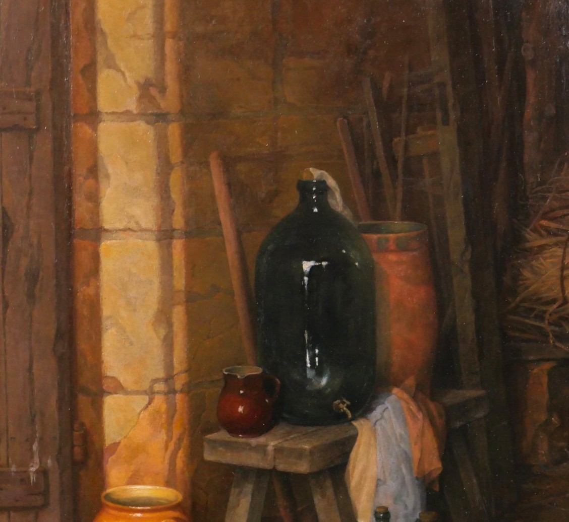 K184 Obraz "Martwa natura z garnkami w gospodarstwie" - obrazek 3