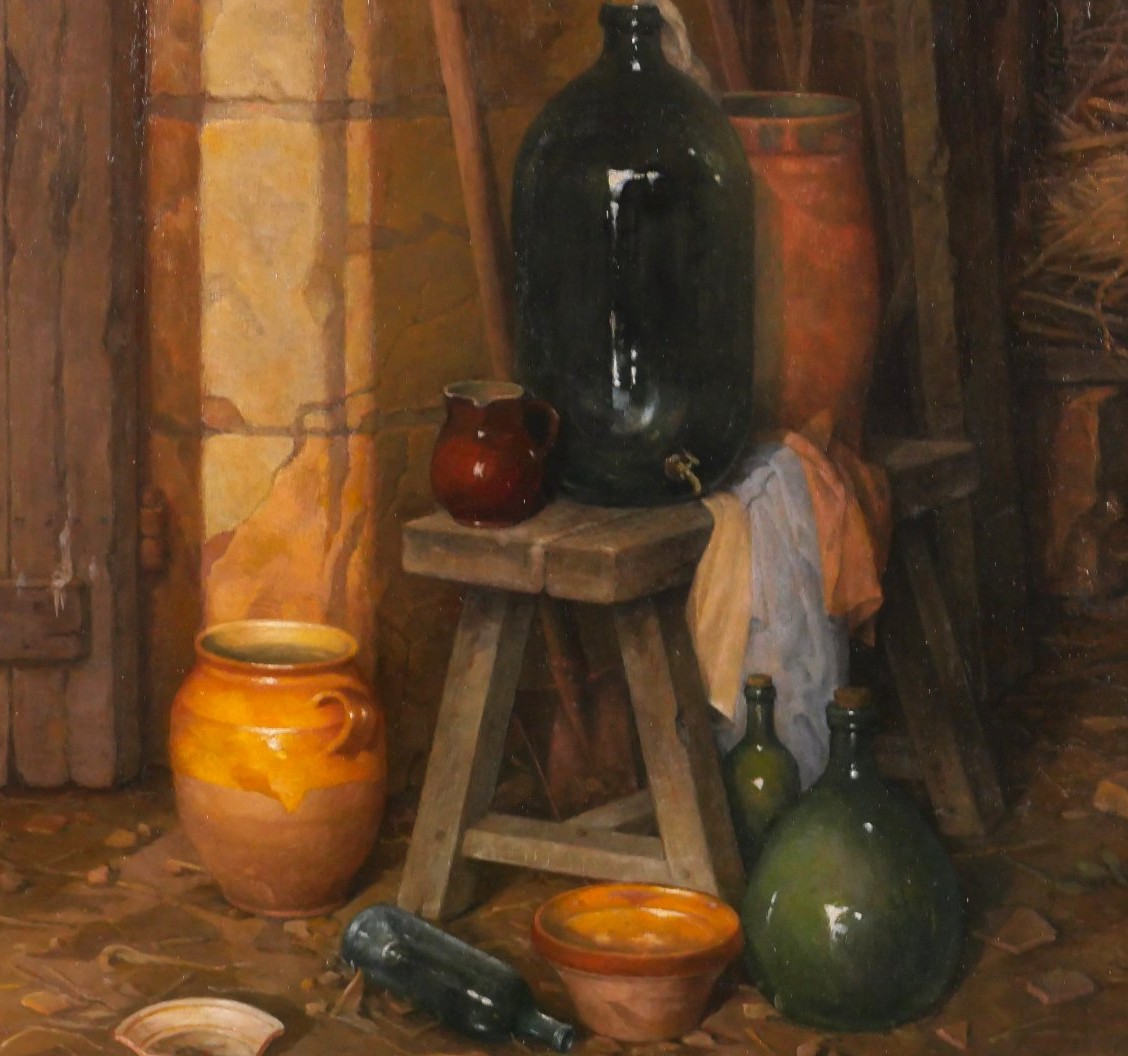 K184 Obraz "Martwa natura z garnkami w gospodarstwie" - obrazek 4