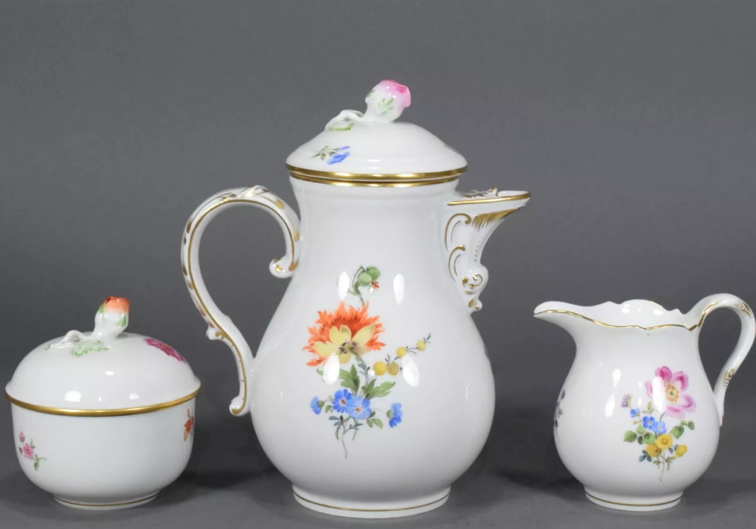 K733 Serwis kawowy Meissen z kwiatami - obrazek 4