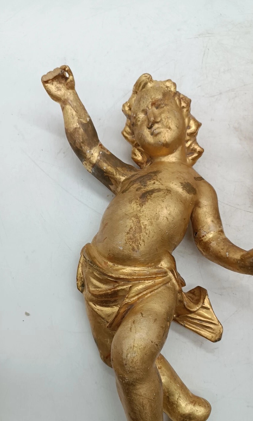 K138 Zabytkowe para złotych aniołów - obrazek 2