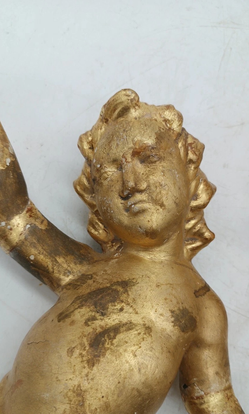 K138 Zabytkowe para złotych aniołów - obrazek 4