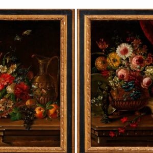 K195 Para martwych natur z kwiatami