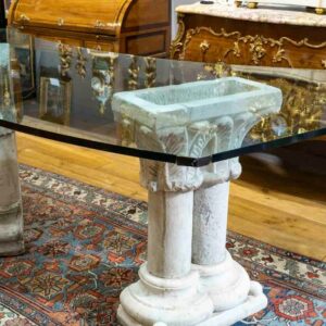 K749 Biurko ze szklanym blatem