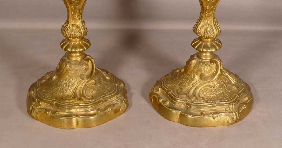 K769 Para świeczników w stylu Ludwika XV - obrazek 2