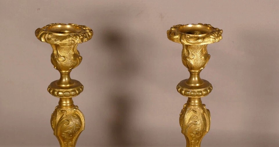 K769 Para świeczników w stylu Ludwika XV - obrazek 3