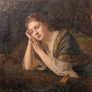 K789 Obraz "Kobieta w Lesie"