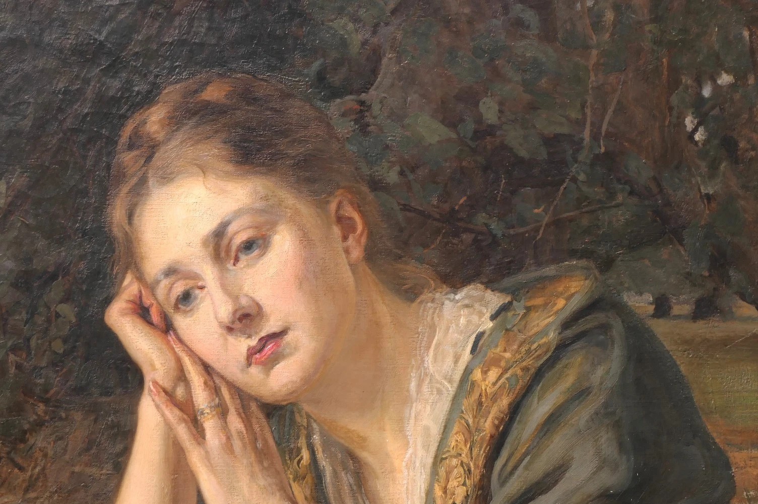 K789 Obraz "Kobieta w Lesie" - obrazek 2