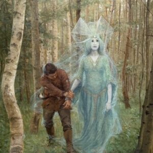 K794 Obraz Zielona Dama