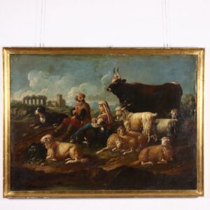 K803 Obraz Pejzaż z pasterzami