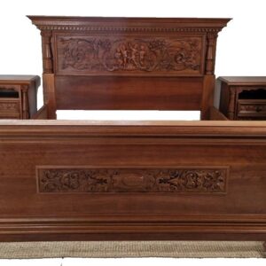 S12 Łoże + szafki nocne w stylu renesansowym, XX w.