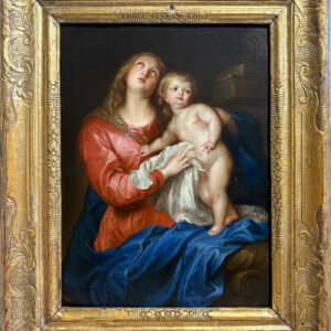S2377 Madonna z Dzieciątkiem, Olej na miedzi, XVII/XVIII w.