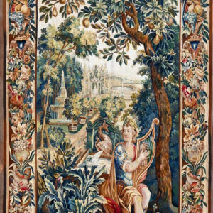 S2518 Apollo w wersalskiej oranżerii, Gobelin w stylu Ludwika XIV, XVIII w.