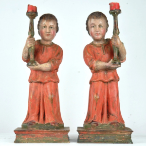 S2808 Para aniołów ceroferariuszy, Renesansowe rzeźby, XVII w.