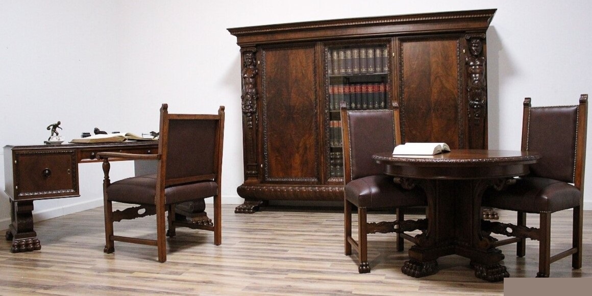 S2972 Neorenesansowy zestaw do gabinetu, XX w.