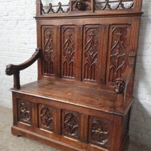 S3310 Gotycka ławka/skrzynia, XIX w.