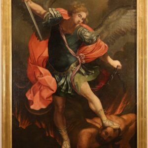 S3483 Archanioł Michał, Olej na płótnie, XVII w.