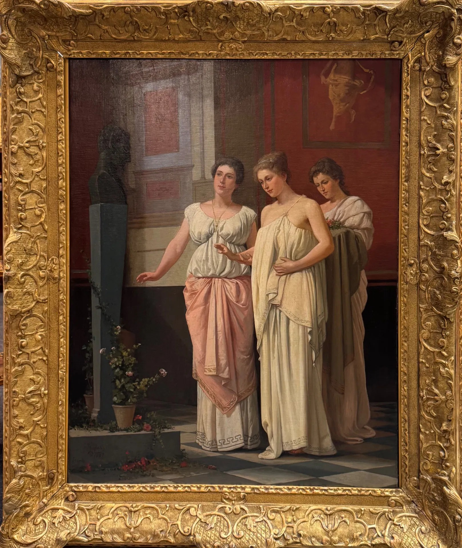 S4120 Kontemplacja, Olej na płótnie, XIX w.