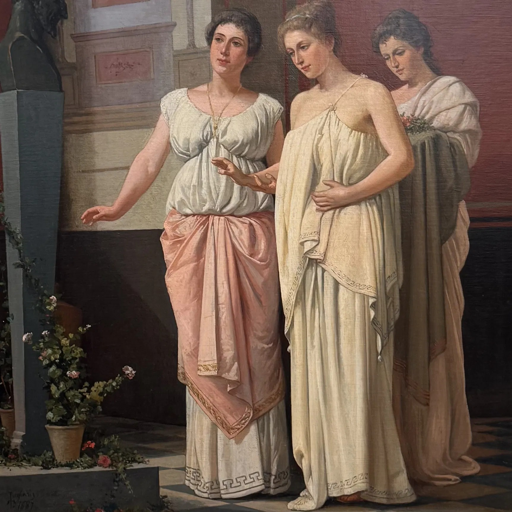 S4120 Kontemplacja, Olej na płótnie, XIX w. - obrazek 2