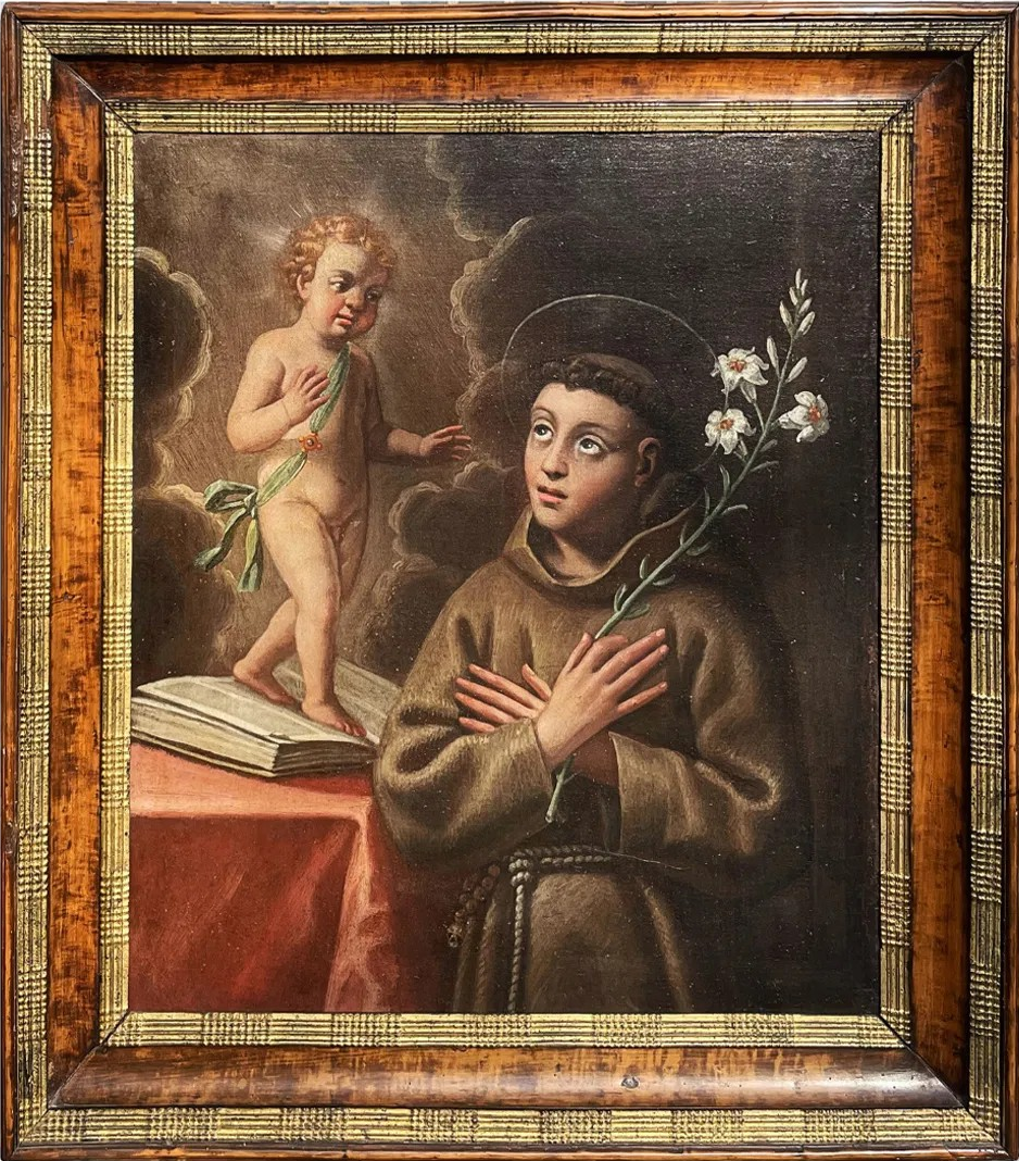 S4121 Święty Antoni z Padwy, Olej na płótnie, XVII w.