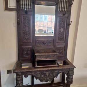 S4401 Wiktoriański wieszak z lustrem