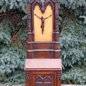 S4465 Neogotycki klęcznik z pulpitem