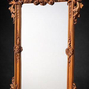 S4548 Barokowe lustro z cherubem, XIX w.